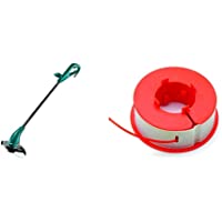 Los mejores  - Bosch 06008A5000 Cortabordes (cable 280 W- 240 V)- Negro- Verde- 23 cm + Bosch F016800175 Bobina de Hilo- Naranja…